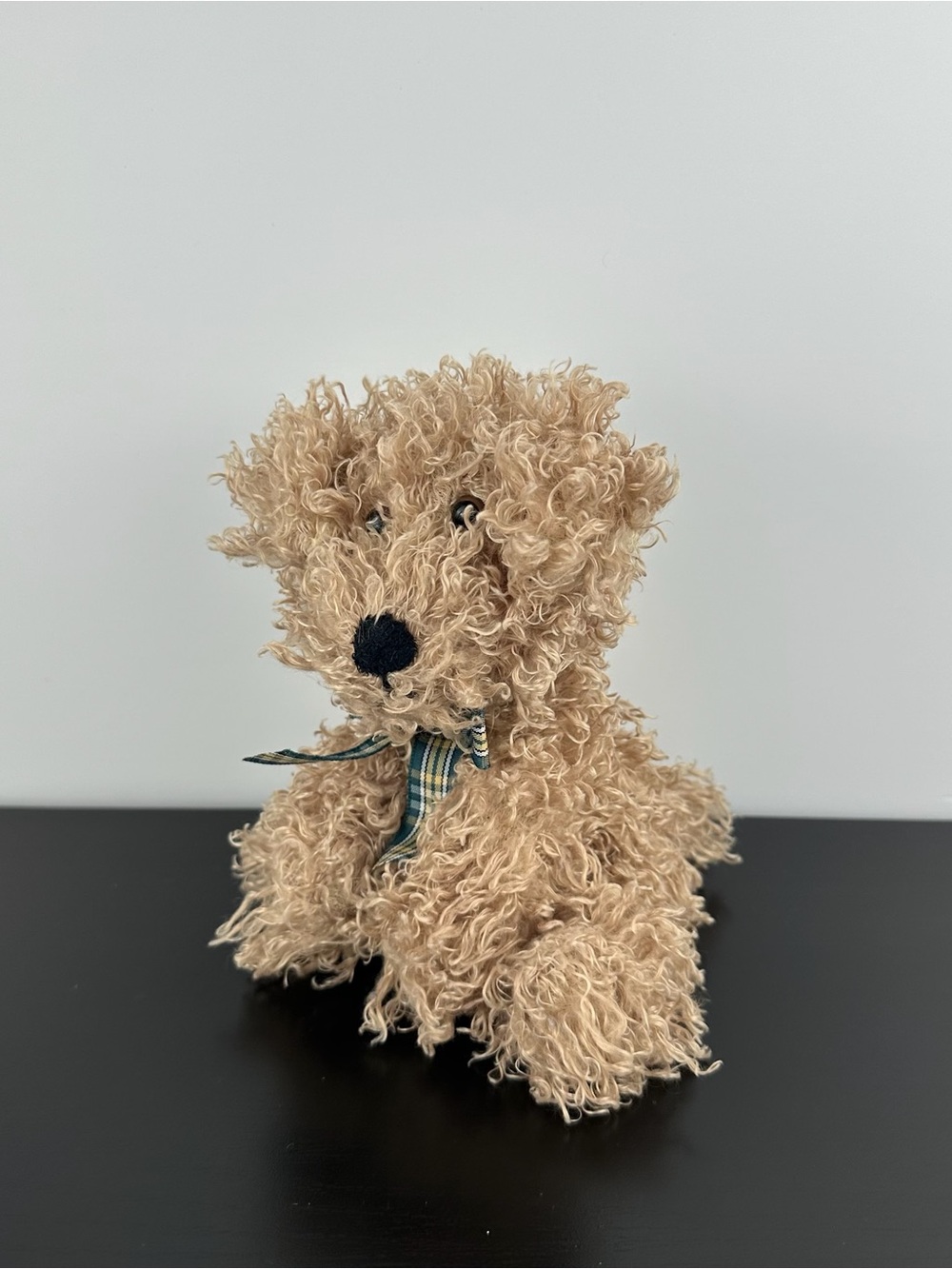 Animal Adventure Rare Curly Puppy Dog 7” Labradoodle Goldendoodle Plush Bow